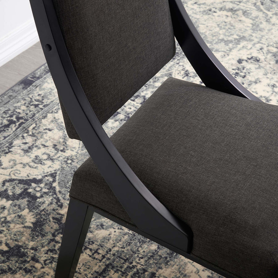 Ifanna Upholstered Fabric Dining Chairs Set of 2 in Gray