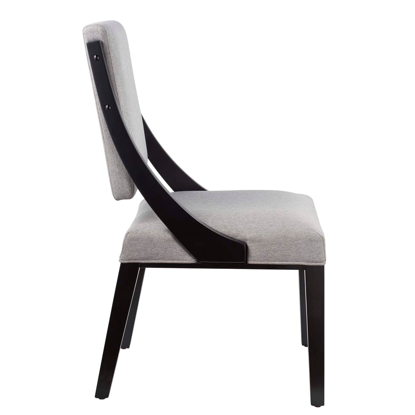 Cambridge Upholstered Fabric Dining Chairs Set of 2 by Furniture For America