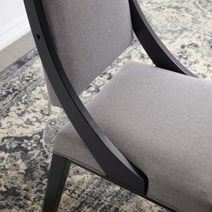 Cambridge Upholstered Fabric Dining Chairs Set of 2 by Furniture For America