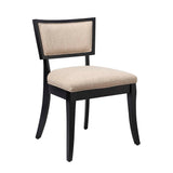 Eidfjord Upholstered Fabric Dining Chairs Set of 2 in Beige