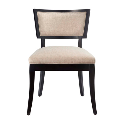 Pristine Upholstered Fabric Dining Chairs Set of 2 by Furniture for America