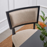 Eidfjord Upholstered Fabric Dining Chairs Set of 2 in Beige