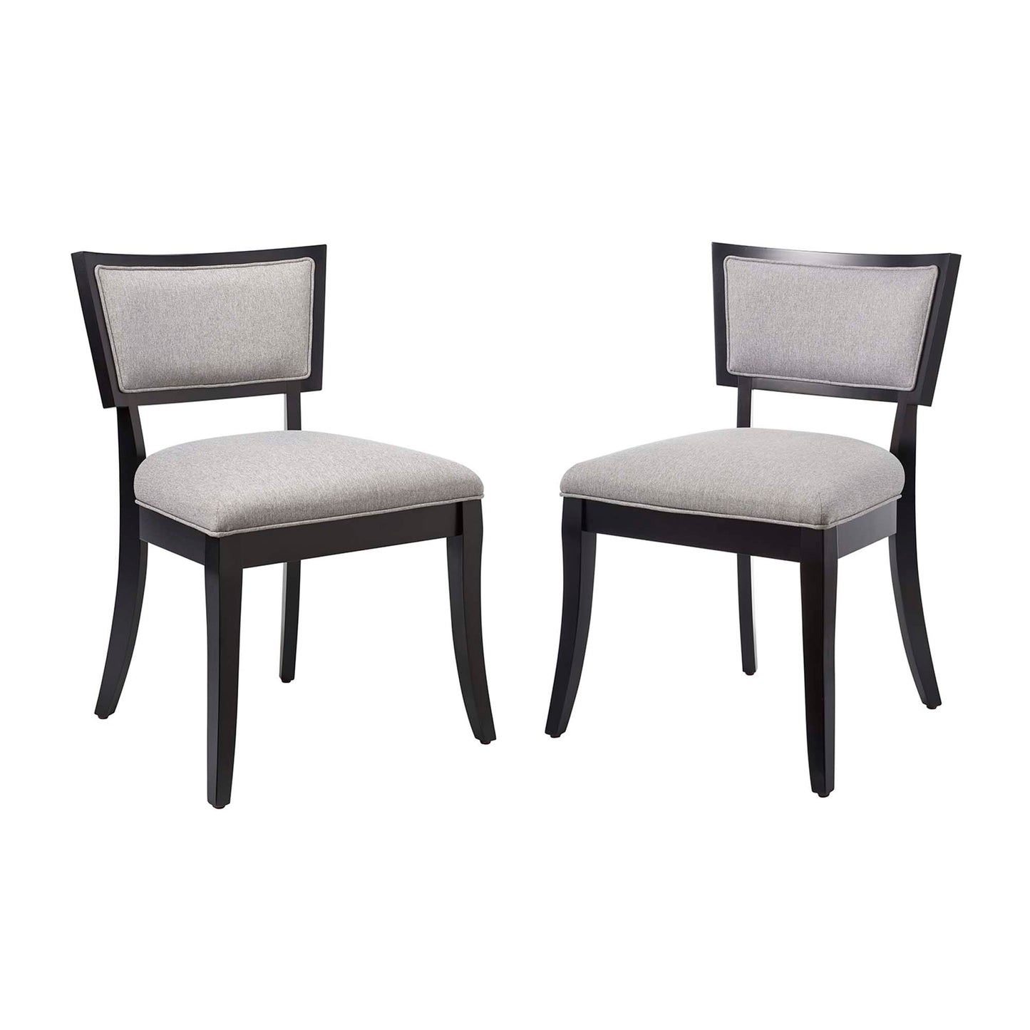 Pristine Upholstered Fabric Dining Chairs Set of 2 by Furniture for America