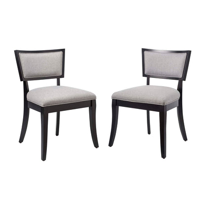 Pristine Upholstered Fabric Dining Chairs Set of 2 by Furniture for America