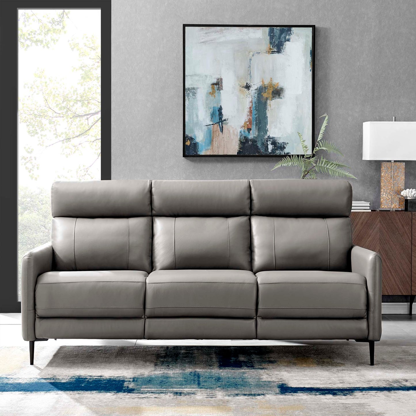 Huxley Leather Sofa by Furniture for America