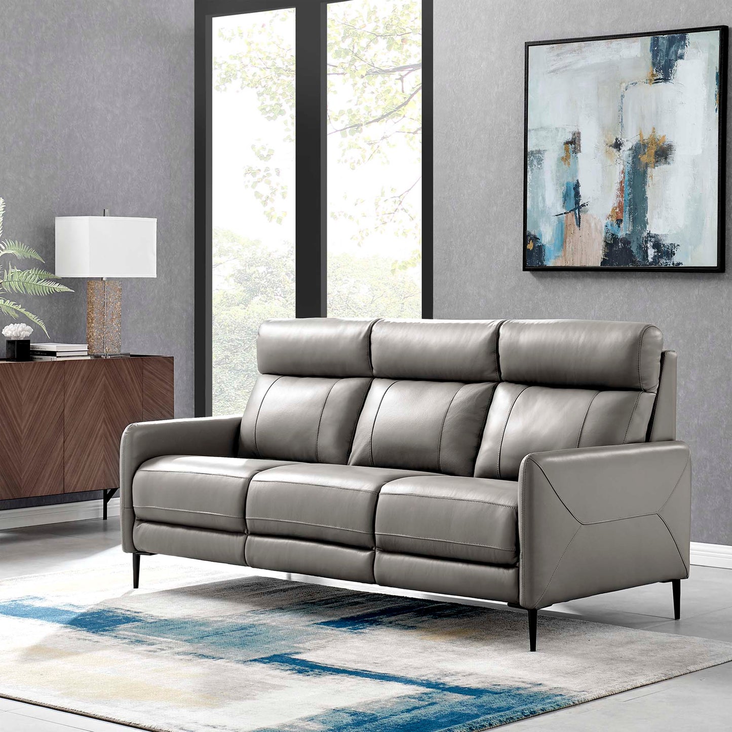 Huxley Leather Sofa by Furniture for America
