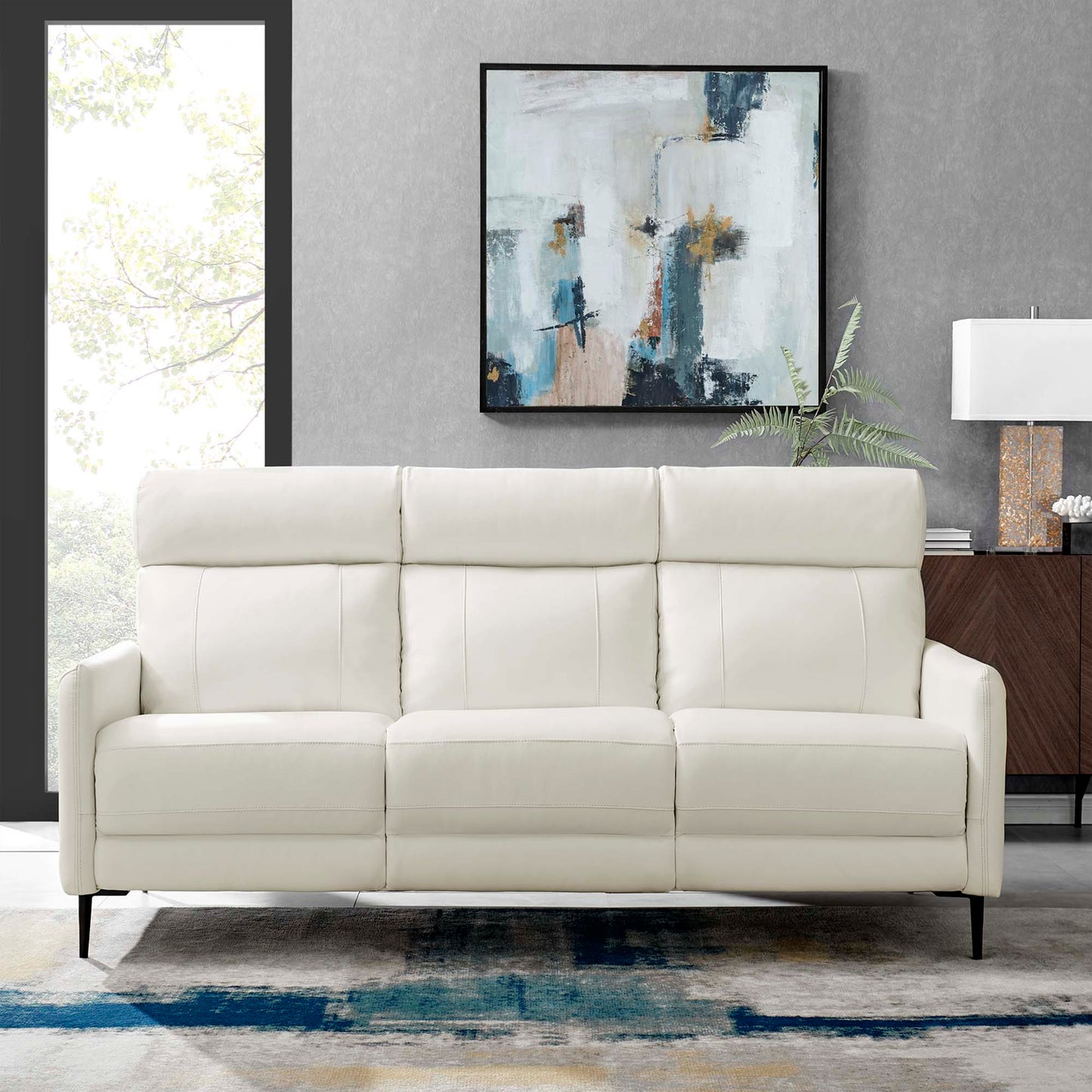 Huxley Leather Sofa by Furniture for America