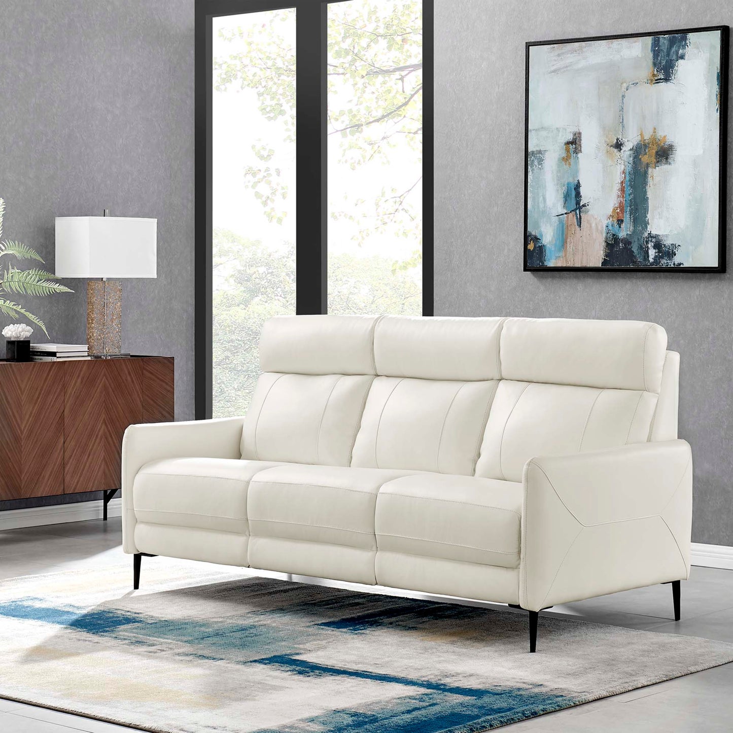 Huxley Leather Sofa by Furniture for America