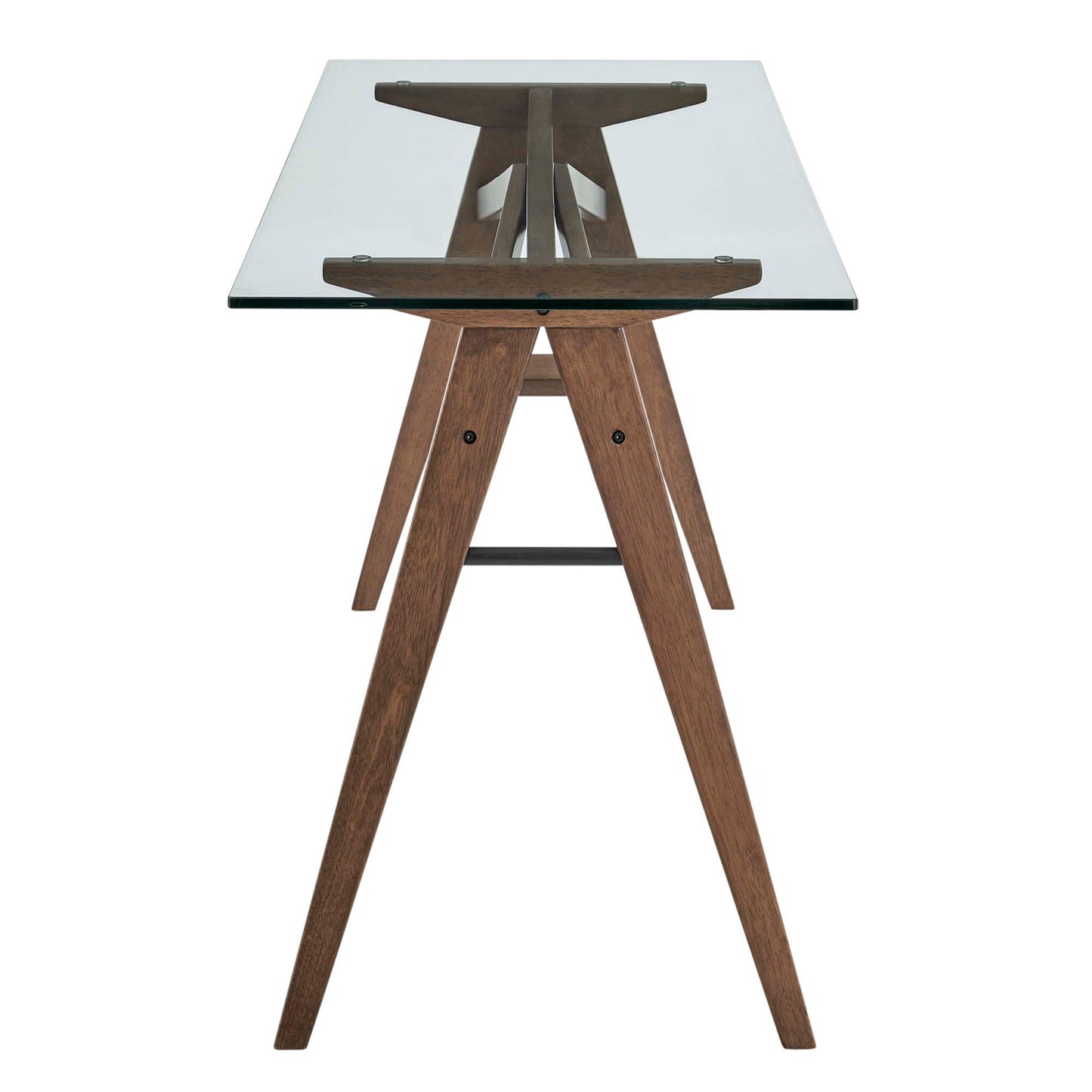 Steadfast Glass Top Office Desk by Furniture for America