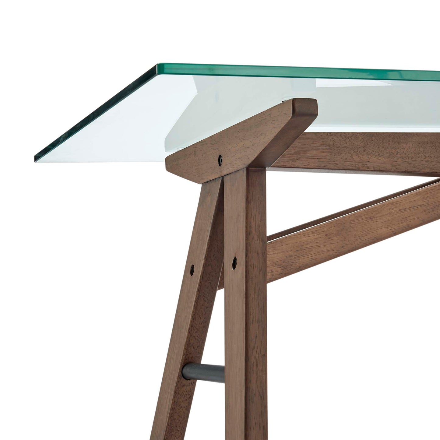 Steadfast Glass Top Office Desk by Furniture for America
