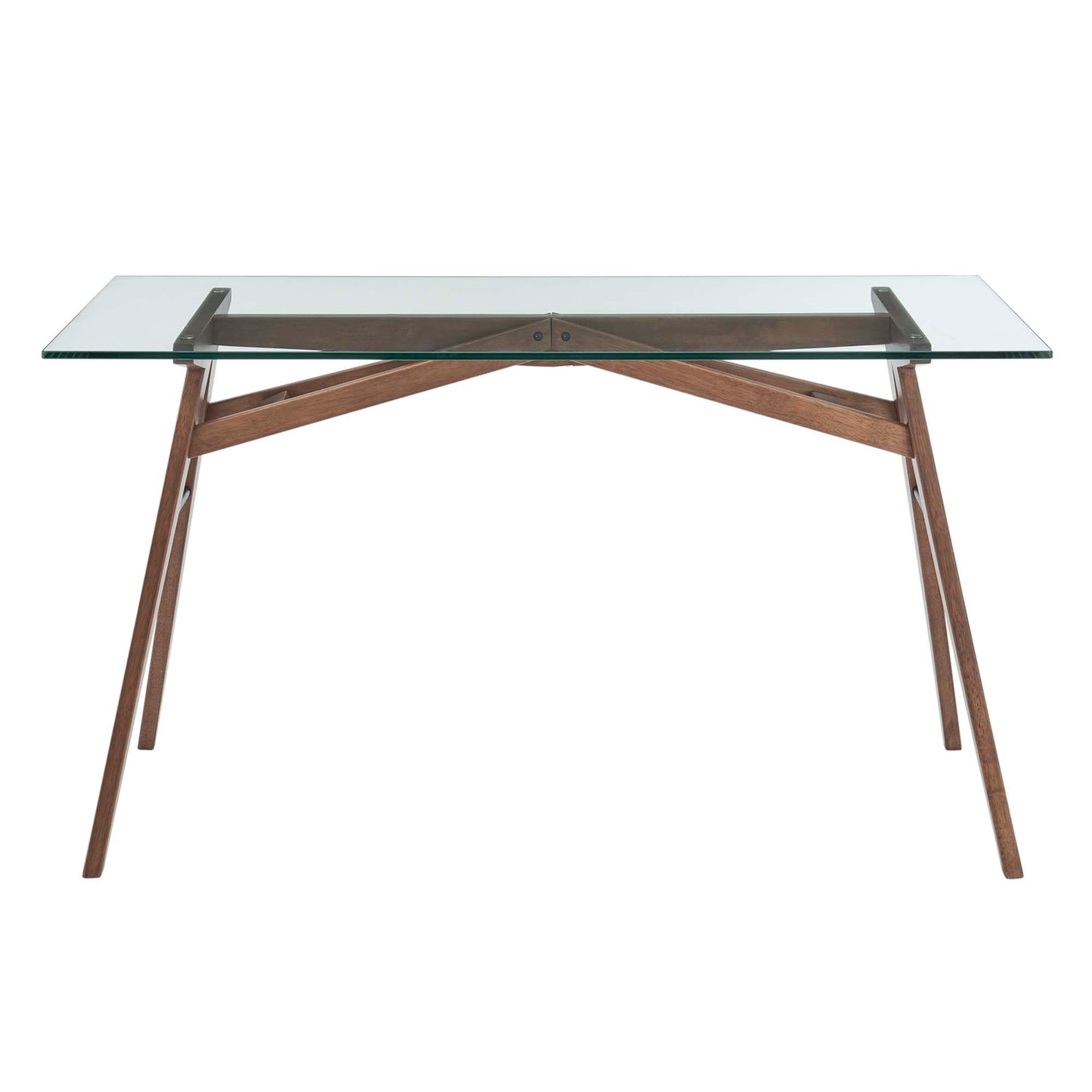 Steadfast Glass Top Office Desk by Furniture for America