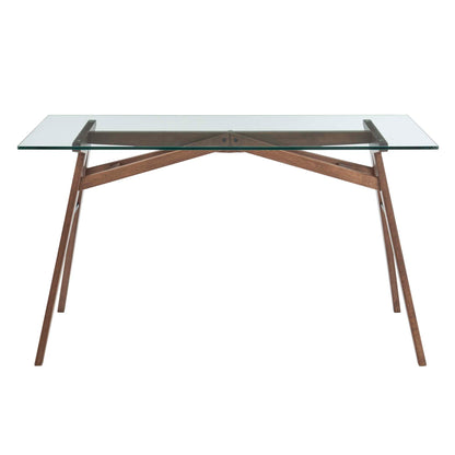 Steadfast Glass Top Office Desk by Furniture for America