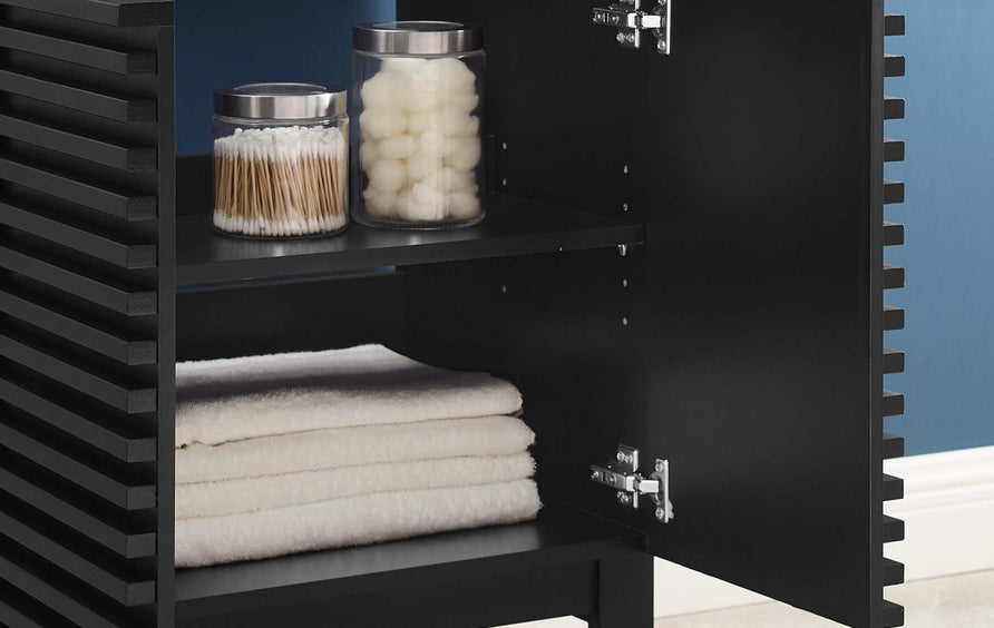 Vera 24" Bathroom Vanity Cabinet (Sink Basin Not Included) in Black