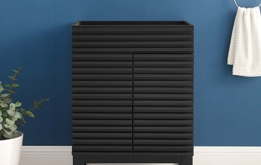 Vera 24" Bathroom Vanity Cabinet (Sink Basin Not Included) in Black