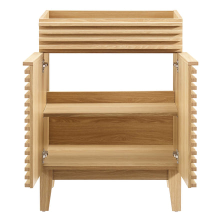 Render 24" Bathroom Vanity Cabinet (Sink Basin Not Included) in Oak