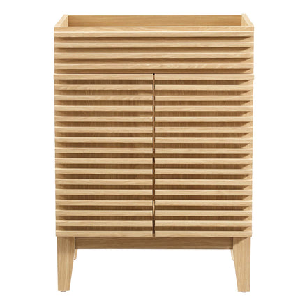 Render 24" Bathroom Vanity Cabinet (Sink Basin Not Included) in Oak