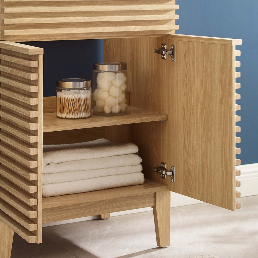 Vera 24" Bathroom Vanity Cabinet (Sink Basin Not Included) in Oak
