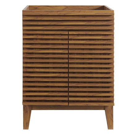 Render 24" Bathroom Vanity Cabinet (Sink Basin Not Included) in Walnut
