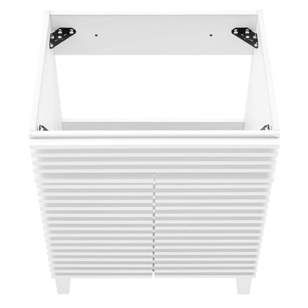 Render 24" Bathroom Vanity Cabinet (Sink Basin Not Included) in White