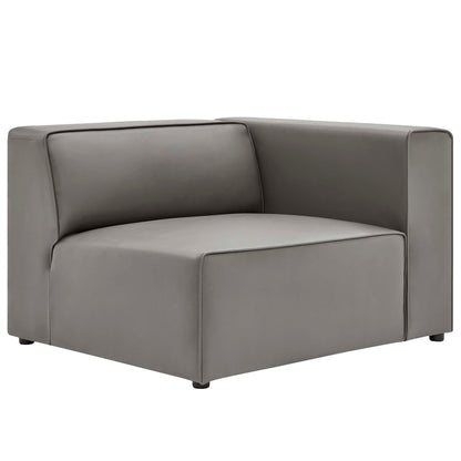 Mingle Vegan Leather Right-Arm Chair by Furniture For America