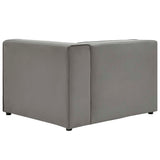 Pike Vegan Leather Right-Arm Chair in Gray