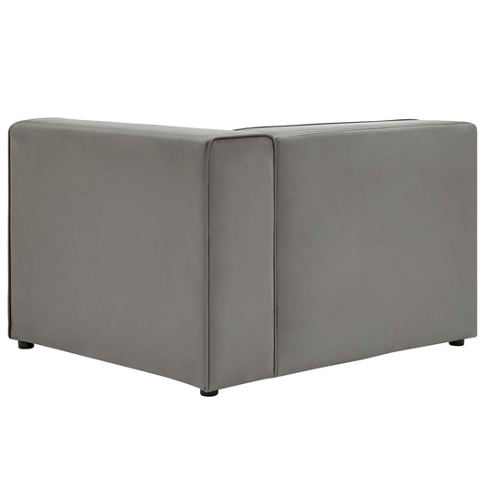 Mingle Vegan Leather Right-Arm Chair by Furniture For America