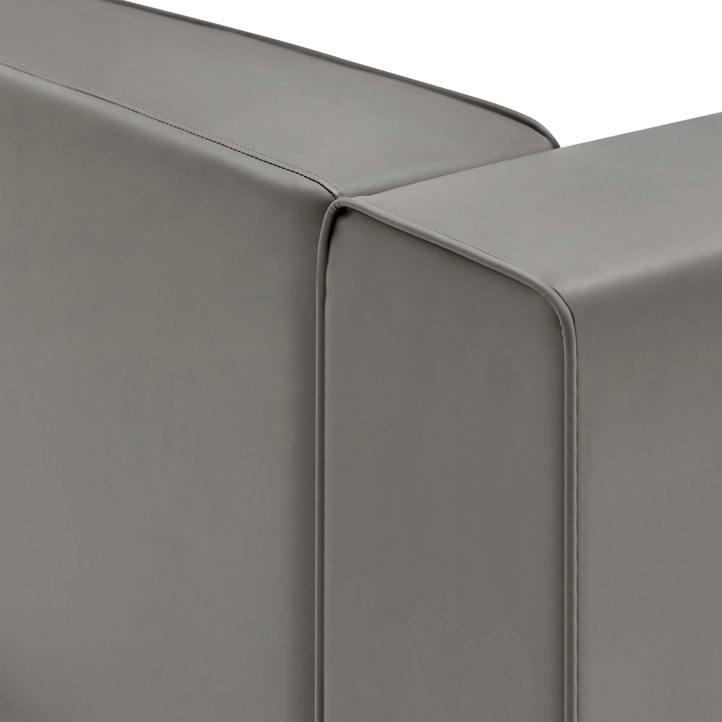 Mingle Vegan Leather Right-Arm Chair by Furniture For America
