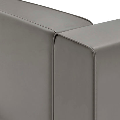 Mingle Vegan Leather Right-Arm Chair by Furniture For America