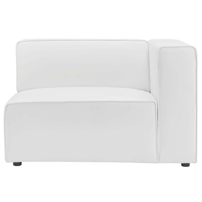 Mingle Vegan Leather Right-Arm Chair by Furniture For America
