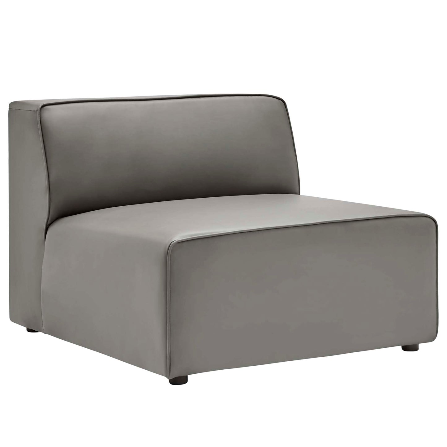 Mingle Vegan Leather Armless Chair by Furniture For America