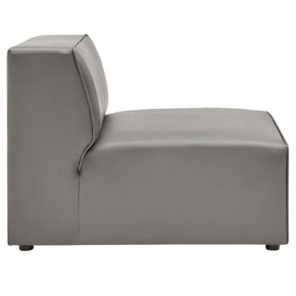 Mingle Vegan Leather Armless Chair by Furniture For America