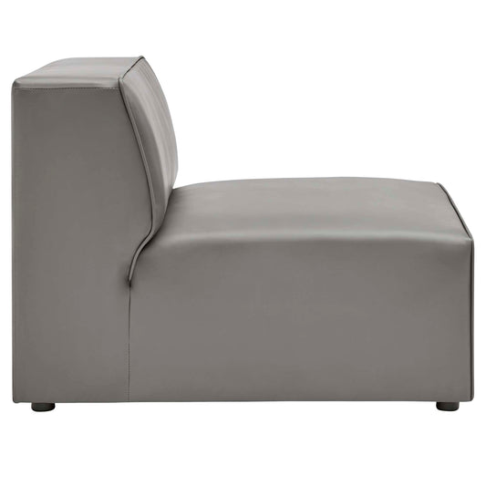 Mingle Vegan Leather Armless Chair by Furniture For America