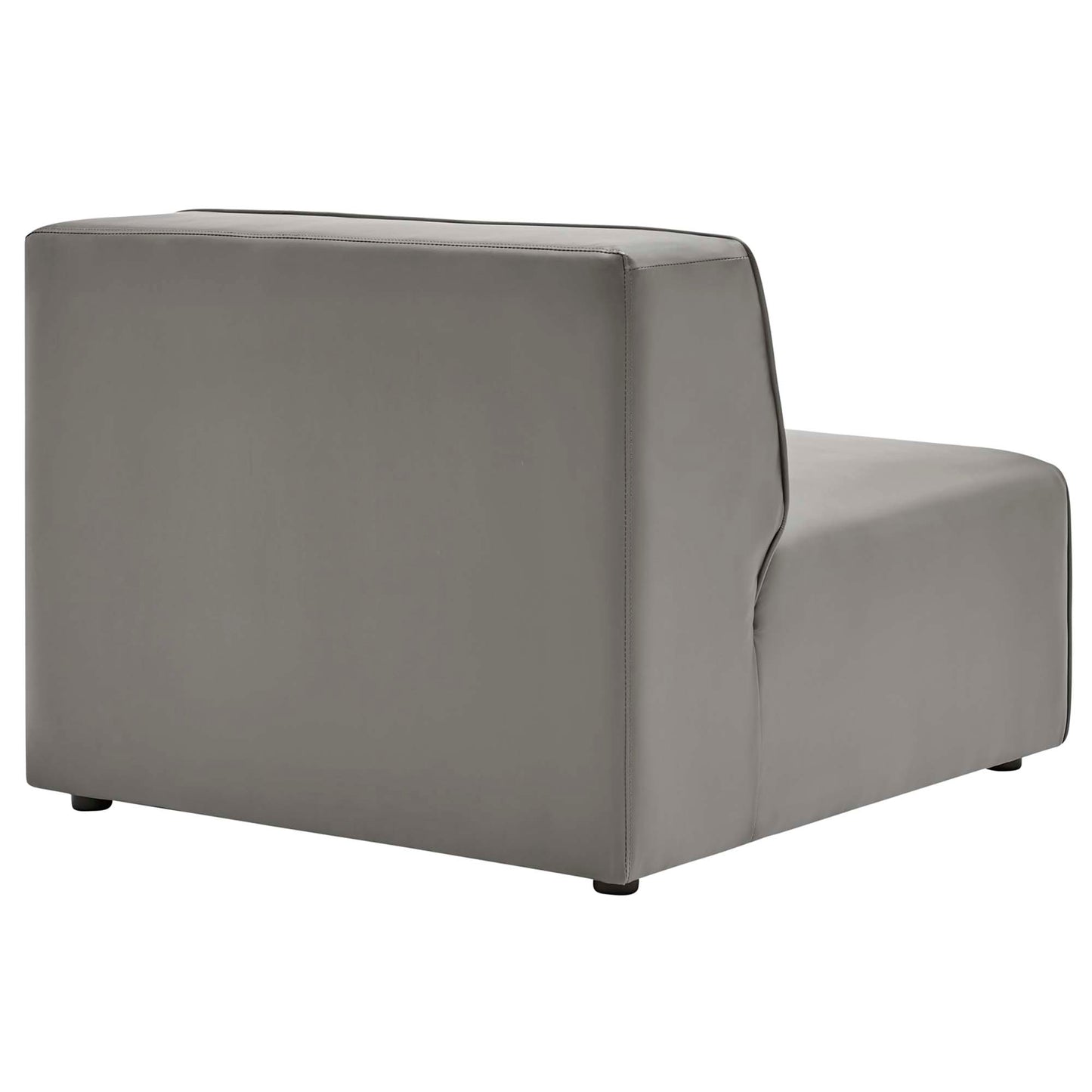 Mingle Vegan Leather Armless Chair by Furniture For America