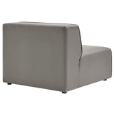 Pike Vegan Leather Armless Chair in Gray
