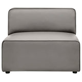 Pike Vegan Leather Armless Chair in Gray