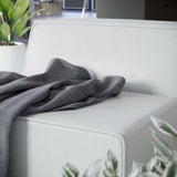 Pike Vegan Leather Armless Chair in White