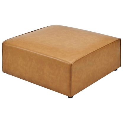 Mingle Vegan Leather Ottoman by Furniture For America