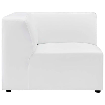 Mingle Vegan Leather Corner Chair by Furniture For America