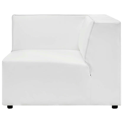 Mingle Vegan Leather Corner Chair by Furniture For America