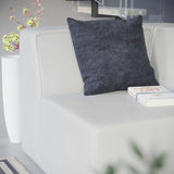 Pike Vegan Leather Corner Chair in White