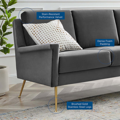 Chesapeake Performance Velvet Sofa by Furniture for America