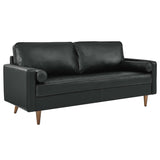 Aragonez Leather Sofa in Black