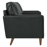 Aragonez Leather Sofa in Black