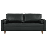Aragonez Leather Sofa in Black