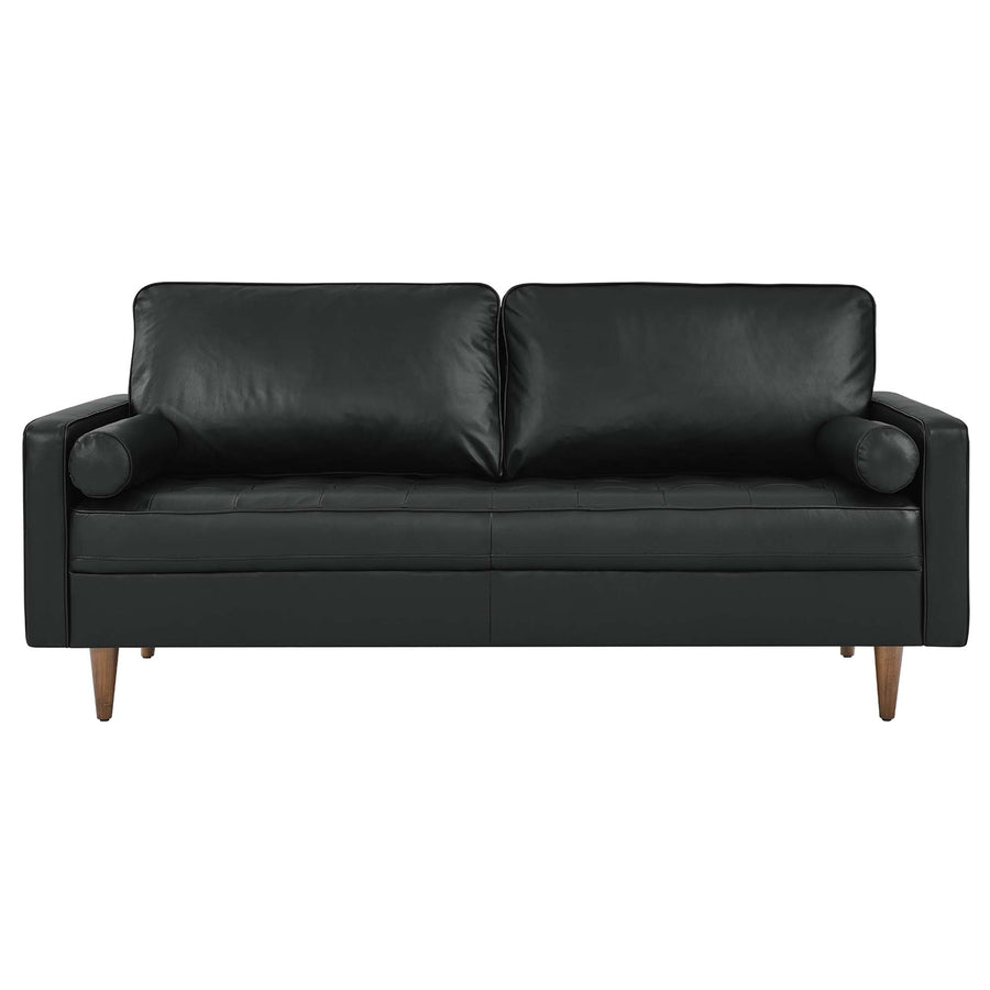 Aragonez Leather Sofa in Black