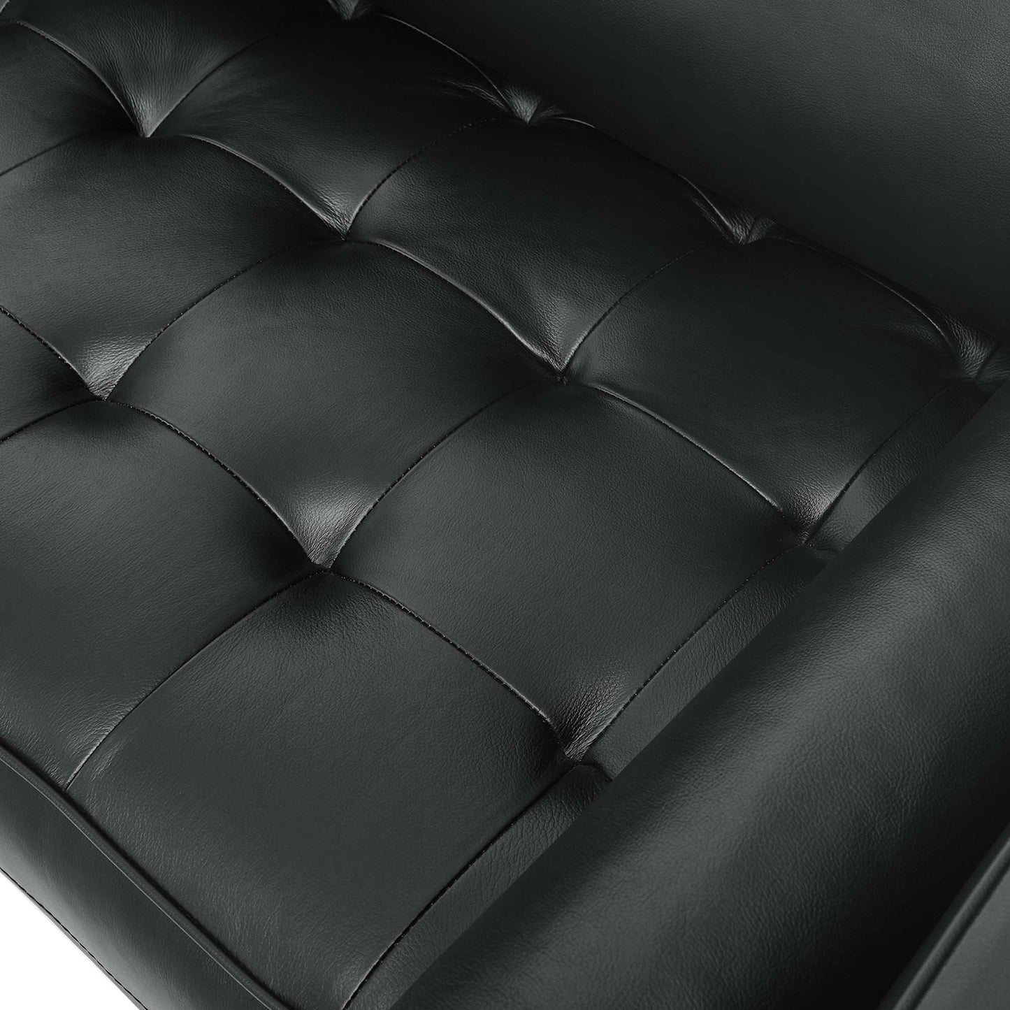 Aragonez Leather Sofa in Black