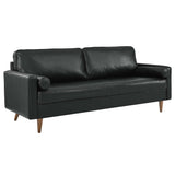Aragonez 81" Leather Sofa in Black