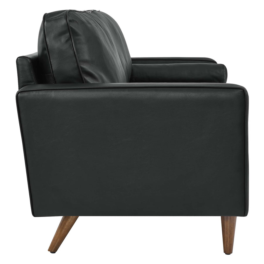 Aragonez 81" Leather Sofa in Black