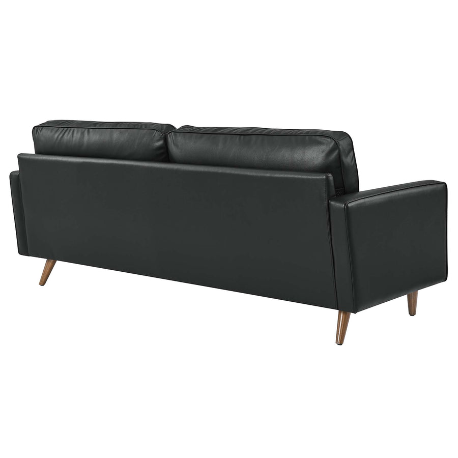 Aragonez 81" Leather Sofa in Black