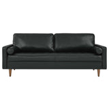 Aragonez 81" Leather Sofa in Black
